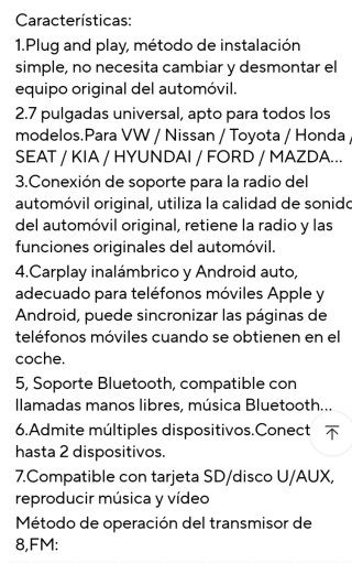 Pantalla CarPlay Android Auto + Cámara