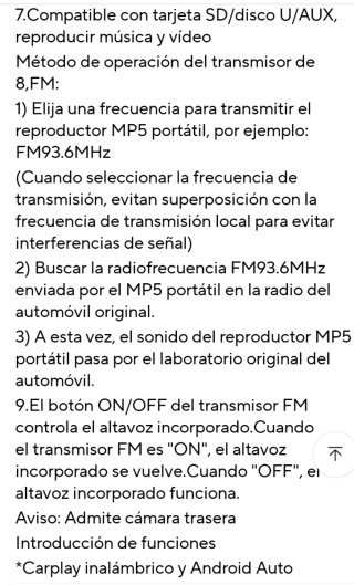 Pantalla CarPlay Android Auto + Cámara