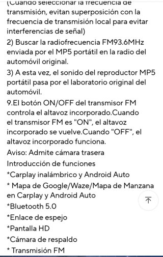 Pantalla CarPlay Android Auto + Cámara