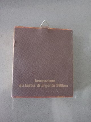 Mini quadro immagine sacra su argento