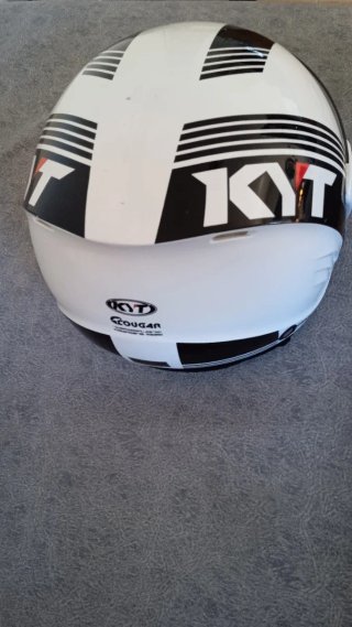 Casco Moto KYT Talla S Blanco y Negro