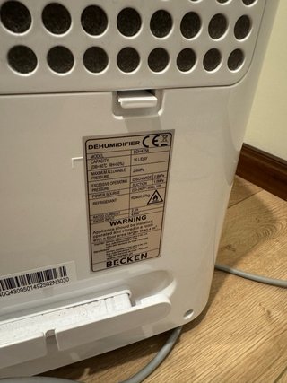 Deshumidificador Becken 16L con caja