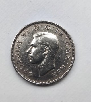 Moneda 1 chelín Reino Unido 1948