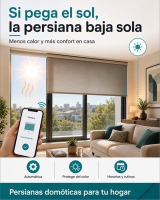 Persianas o toldos móvil o Alexa, Google, Apple