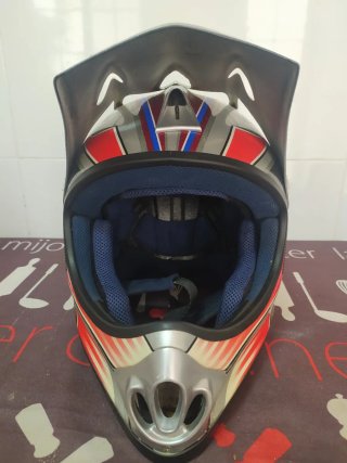 Casco Motocross Suomy Plata/Rojo