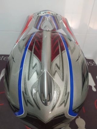 Casco Motocross Suomy Plata/Rojo