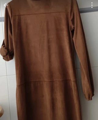 Vestido marrón invierno tipo pie de melocotón T.S