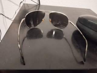 Gafas de sol Prada Plata/Negro Años 90