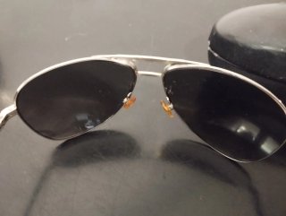 Gafas de sol Prada Plata/Negro Años 90