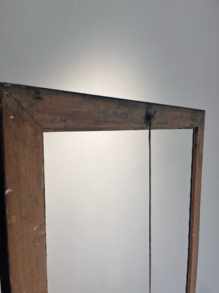 Marco grande vintage madera y metal