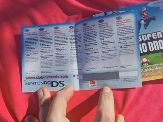 Manual y tarjeta de puntos New Super Mario Bros ds