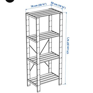 2 estanterías madera IKEA