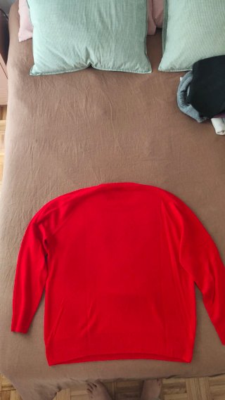 Jersey Zara Rojo Cachemir y Acrílico de Zara