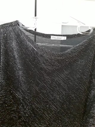 Blusa Paca Garcia Talla 52 Negra Brillante