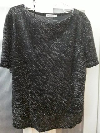 Blusa Paca Garcia Talla 52 Negra Brillante