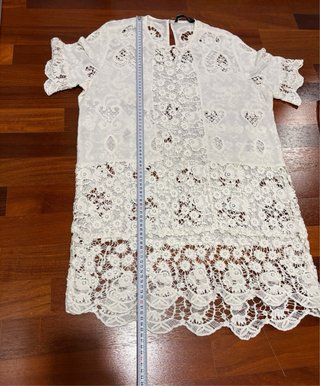 Abito corto pizzo bianco cotone