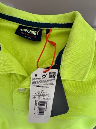 Polo Superdry Hombre Amarillo talla L