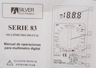 Multímetro Digital DT830D Silver Electronics