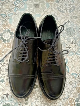 Zapatos de vestir George's cuero negro talla 41