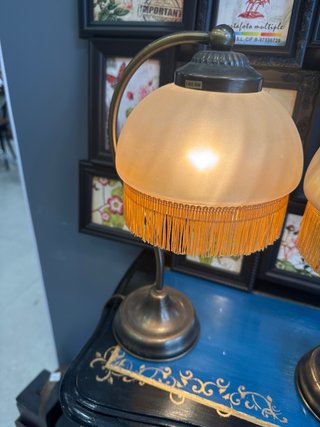 Set 2 Lámparas Cristal y Metal