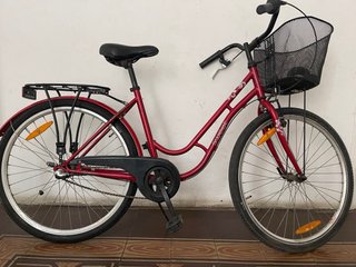 Bicicleta Vintage Mujer Roja