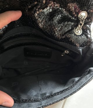 Borsa Steve Madden nera con strass