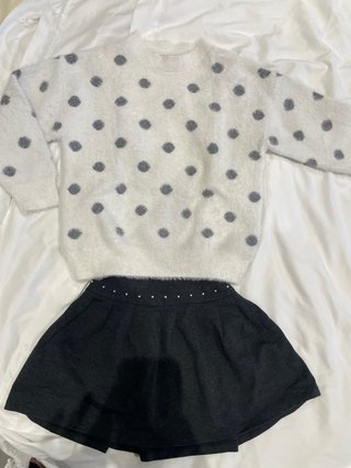 Conjunto niña: jersey lunares y falda MAYORAL T. 7