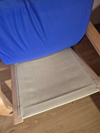 Silla Poäng Ikea azul y madera