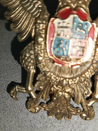 Escudo Águila Imperial Latón Toledo Años 60/70