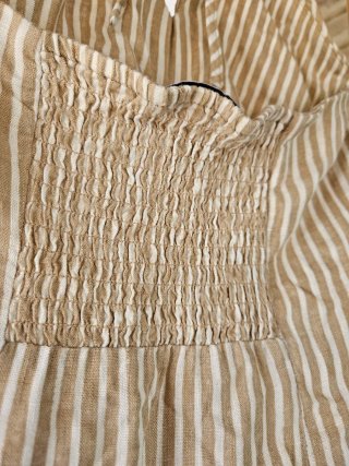 Vestido Zara rayas lino. Talla M