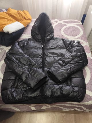 Chaqueta acolchada negra hombre