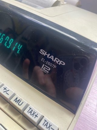 Calculadora Impresora Sharp EL-2607P 12 Dígitos