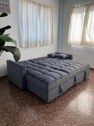 Oferta !! Sofá Cama Gris con Almacenaje