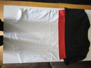 Camiseta SikSilk Hombre Negra, Roja y Blanca