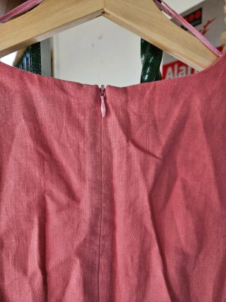 Vestido Midi Zara Coral Talla L