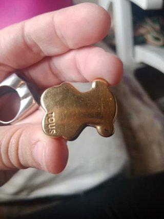 Lote 2 Anillos Tous Onix y plata y Dorado acero
