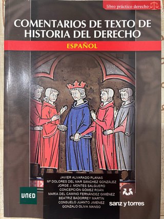 Comentarios de texto de historia del derecho esp..