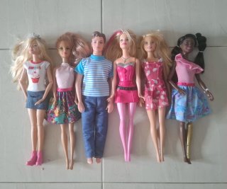 Muñecas Barbie Lote de 6 unidades
