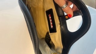 Bolso Marni Rafia Micro Bordado Negro