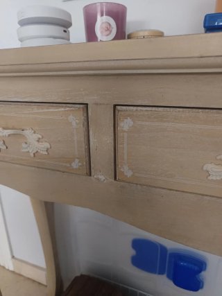 Consola de madera entrada 3 cajones
