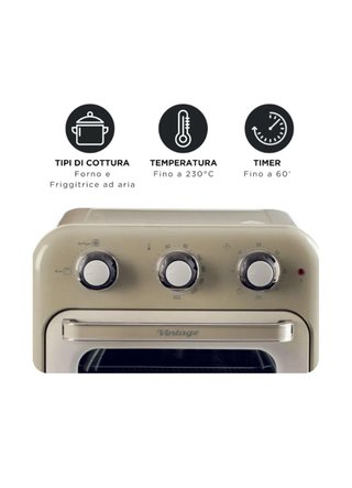 Freidora Aire Horno Vintage Beige