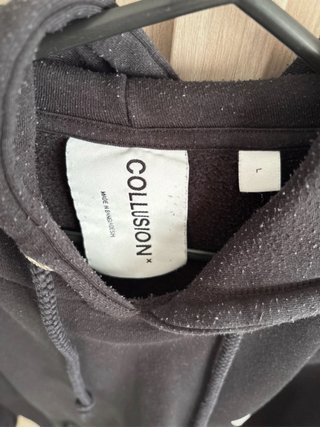 Collusion Felpa Nera con Cappuccio Taglia L