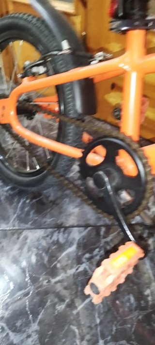 Bicicleta infantil 14 pulgadas naranja y negra