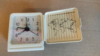 Sveglia vintage da viaggio con mappa