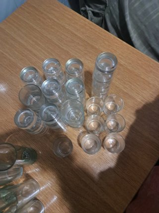 Vasos de cristal tubo