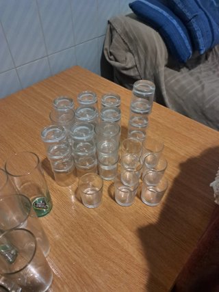 Vasos de cristal tubo