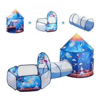 Tienda de Juego 3 en 1 para Niños con Túnel para Niños, Niñas, Bebés y Niños Pequeños, Casa de Juego Plegable para Interior/Exterior con Bolsa de Transporte y Correas de Sujeción Regalos de Cumple...