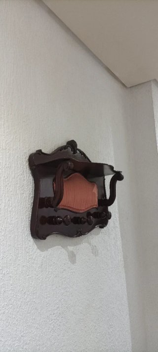 Perchero Vintage Madera y Tela