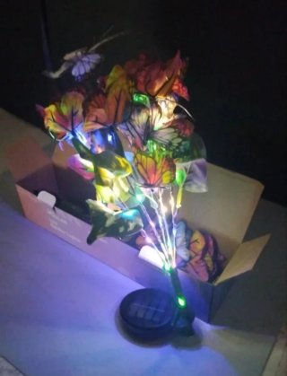 2 Luci Solari Farfalla da Giardino