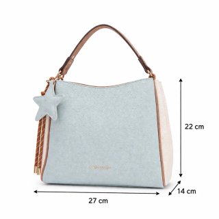Borsa Coconuda Celeste e Bianca